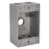 BELL 53300 SpotGRO Weatherproof Box, 1 Gang, 16.5 Cuin X 41/2 in L X 23/4 in W X 2 in D, 43/4Inch Gray