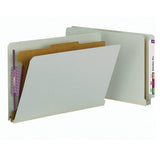 Smead 100% Recycled End Tab Pressboard Classification File Folder with SafeSHIELD Fasteners, 1 Divider, 2 Expansion, Legal Size