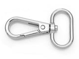 CRAFTMEMORE Snap Hook Swivel Push Gate Lobster Clasps Fashion Clips Purse Making FS10 Pack of 10 (Silver, 1 Inch)