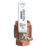 Groco Bronze Full Flow inLine Ball Valve IBZ Series (Size: 3/4)