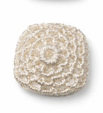 Kalka Traders Handmade Crochet Square Buttons For Woman Shirt, Applique Patches For Dress, Hair Accessories (Cream 25 Pics)