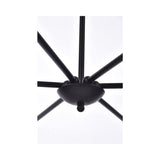Living District Cohen 6-Light Mid-Century Style Metal Pendant In Black Finish