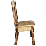 Montana Wooodworks Glacier Country Collection Side Dining Chair With Laser Engraved Pine Tree Design
