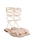 Shoetopia Women Cream Flat Sandal /Eu38,Beige,5,B0DJNXBYRG