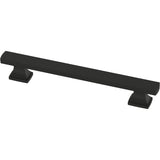 FRANKLIN BRASS Tiered Foot (10-Pack) Cabinet Handles 5-1/16 Hole Center Pulls | Matte Black Hardware Kitchen Door, Drawers, Dres