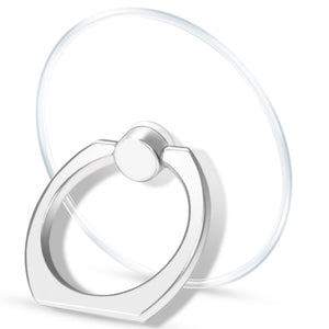 Tacomege Transparent Clear Phone Ring Grips Holder Kickstand, Finger Ring Stand For Cell Phone Tablet Case Accessories(Round-Cle