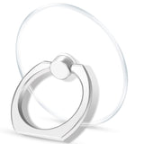 Tacomege Transparent Clear Phone Ring Grips Holder Kickstand, Finger Ring Stand For Cell Phone Tablet Case Accessories(Round-Cle