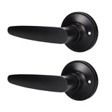 KNOBWELL 2 Pack Dummy Door Levers Door Handle for Closets with Matte Black Finish, Single Side Dummy Levers with No Latch or Loc