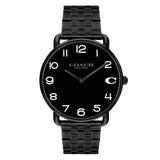 Coach Elliot Qtz Basic Black Round Dial Men'S Watch|Ionic Plated Black Steel Material|Black Color Band - 14602670