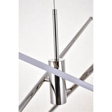 Elegant Lighting Living District Sonya 3-Light Modern Aluminum Pendant In Polished Nickel Finish
