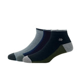 Peter England MenS Cotton Ankle Length Socks (Pack Of 3) Anthra Melange, Navy, Black