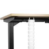 Progressive Automations Heavy Duty Adjustable Cable Management Snake. Standing Desk Accessories. Cable Management Organizer - Wh