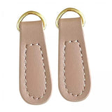 Trendivibe 6X2X Zipper Pulls Pu Leather Pull Strap Zip Puller Tag For Suitcase Jacket Bag Beige