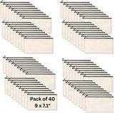 Cruleen 40 PCs (9 x 7.1) Blank canvas Zipper Pouch, Makeup Bags Bulk Pencil Pouch with Sturdy Zipper-Multi-Purpose DIY Crafts To