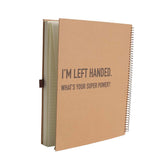 Urby Left Handed Notebooks College Ruled, Hard Cover, 11inch X 9inch