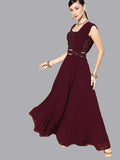 Libas Women'S Poly Georgette Readymade Lehenga Set (20227O_Purple_L)