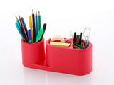 Pen & Multi Storage Holder, 2 Slot Cute Desktop Organizer for Home Office