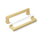 khtumeware 10 Pack 3inch(76mm) Hole Center Brushed Gold Cabinet Pulls Heavy-Duty Solid Matte Gold Cabinet Hardware Pulls for Kit