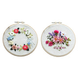 Loom Tree Diy Needlework Kits With Embroidery Hoop Stitch Crafts Flower Pattern | Stitch Kits