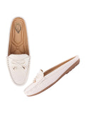 Shoetopia Smart Casual White Loafers For Girls-Eu39,Bronze,6,B0D5HGKXK7