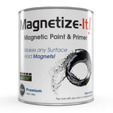 MagnetizeIt! Magnetic Paint & Primer (Water Based) Premium Yield 32oz (MIPYD1554), Black