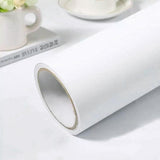 Wallfly Wallpaper Pure White Vinyl Contact Paper RenovationFurniture Decorative Film Waterproof Pvc For Kitchen Backsplash Home