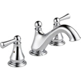 Delta Faucet Haywood Widespread Bathroom Faucet Chrome, Bathroom Faucet 3 Hole, Bathroom Sink Faucet, Drain Assembly, Chrome 359
