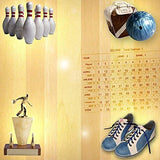 Scrapbook Customs Bowling 12 x 12 Scrapbook Paper 1 Sheet (14194)