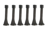 QCAA Flexible Spring Door Stop Bumper 3-1/8 Steel, ORB Oil Rubbed Bronze 6 Pack, Made in Taiwan