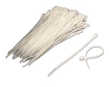 NavePoint 8 Inch Mount Head Screw Cable Wire Zip Tie 50 lbs Natural White 1000 Pack Lot Pcs