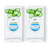 Epielle Cucumber Makeup Remover Wipes | 60 Count, 2 Pack | Gentle Cleansing Towelettes | Beauty Gift, Spa Day, Gift Set | Korean
