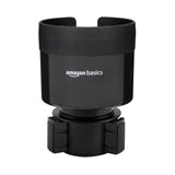 Amazon Basics Car Cup Holder Expander with Adjustable Base, Fits Large Bottles 3.4 to 3.8 in Diameter, Securely Holds Yeti, Hydr