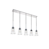 Living District Indoor Modern Home Decorative Bright Ceiling Auspice 5 Light Chrome Pendant