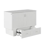 Nantucket Full Murphy Bed Chest In White