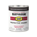 Rust-Oleum Stops Rust Anodized Bronze Oil-Based Industrial Enamel Paint Quart, 1 qt