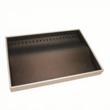 Brushed Gold Jewelry Display Tray Rectangular Necklace Display Tray OpenTop Flat For Jewelers, Collectors, Showcase, Countertop