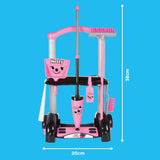 Casdon Henry & Hetty Toys - Hetty Cleaning Trolley - Pink Hetty-Inspired Toy Playset with Mop, Brushes, Dustpan, & Accessories -