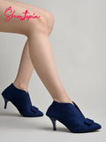 Shoetopia Solid Bow Detailed Blue Pumps For Girls-Eu38,Bronze,5,B0D5HFVK37