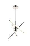 Living District Sonya 3-Light Modern Aluminum Pendant In Black Finish
