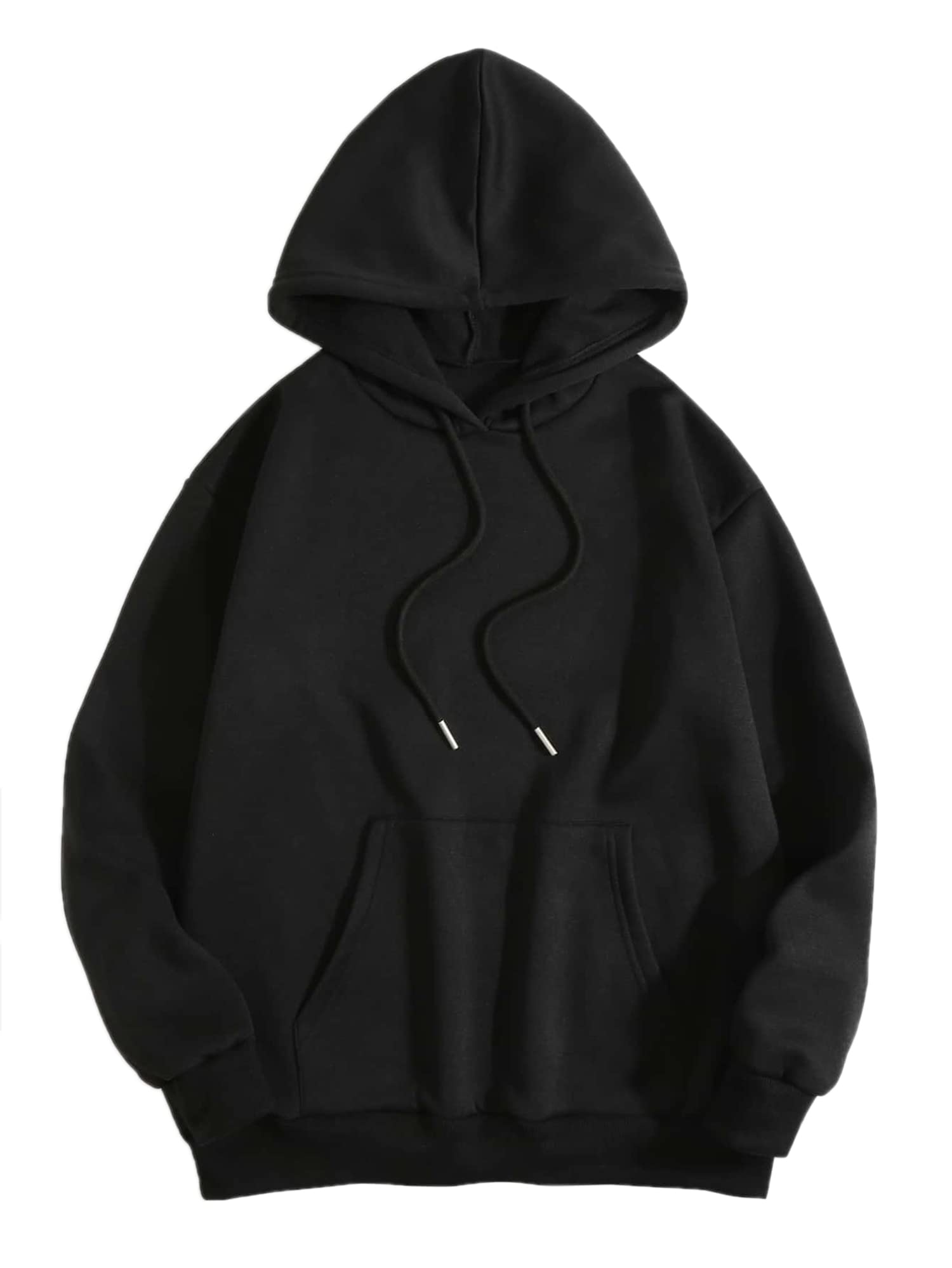 Toplot Women'S Wool Blend Solid Hoodie With Hooded Neck & Full Sleeve (Hoodie-5047-Black-M),Black,,B0BLZ6DHJT