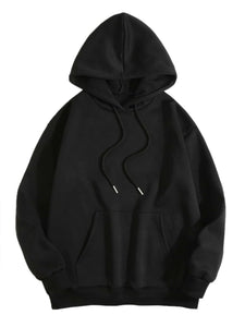 Toplot Women'S Wool Blend Solid Hoodie With Hooded Neck & Full Sleeve (Hoodie-5047-Black-M),Black,,B0BLZ6DHJT