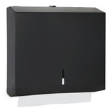 Stardrix Paper Towel Dispenser Wall Mount, Matte Black Stainless Steel Commercial Paper Towel Holder with Lock, Large Capacity 2