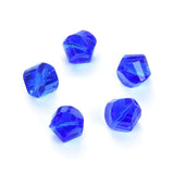 50pcs Adabele Austrian 6mm Faceted Helix Spiral Irregular Loose Crystal Beads Sapphire Blue Compatible with Swarovski Preciosa C