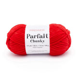Premier Parfait Chunky Yarn, Super Bulky, Ideal for Knitting & Crocheting, Chenille, Poppy, 3.5 oz, 131 Yards