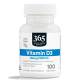 365 by Whole Foods Market, Vitamin D3 1000 IU, 100 Softgels