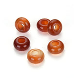 Adabele 30pcs Natural Carnelian Agate Gemstone 8x14mm Donut Rondelle Beads Large Hole ID 5.6mm for DIY Craft Jewelry Making GW-A