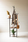 Kalalou Chw1499 Metal And Wood Coat Rack With Round Shelves