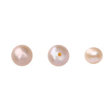 BEADIA Natural Half Drilled Pearl Beads Pink 6-6.5mm 12pcs AAA Freshwater Cultured Loose Gemstone Beads for DIY Stud Earring Jew