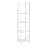 Convenience Concepts Xtra Storage Shelves - 5-Tier Folding Metal Storage Shelves, Closet Organizer for Office, Laundry Room, Bed