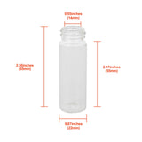 15ml Glass Vials with Screw Caps and Plastic Stoppers, Small Clear Liquid Sample Vial, Leak-Proof Vial, 50PCS